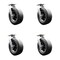 Service Caster Greenlee GMX Cart Caster Set - MA6065 GMX Material Cart - 4 Swivel Casters - SCC GRE-SCC-100S1030-SNB-4 - alternate 1